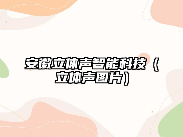 安徽立體聲智能科技（立體聲圖片）